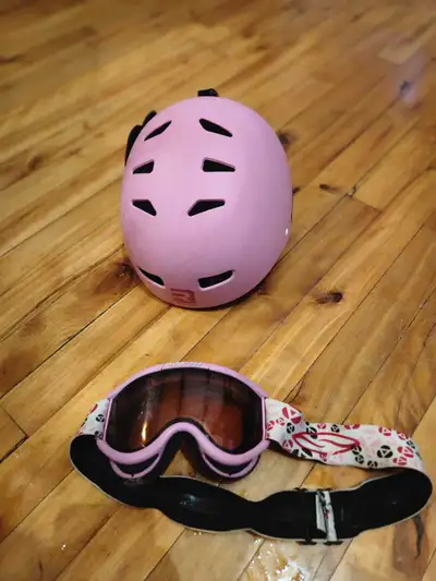 kids ski helmet and goggles, View more