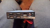 Internal 3.5" USB 2.0, Firewire 1394, E-Sata, SD/MMC, Mic & SPK.