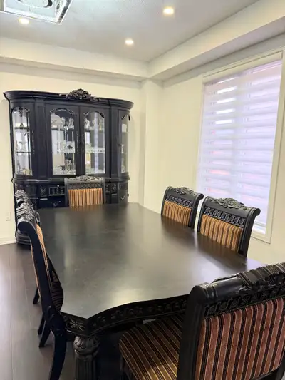 Luxury Ashley Solid Wood Dining Set with Buffet, View more