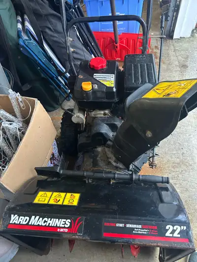 22” yard machines snowblower, View more