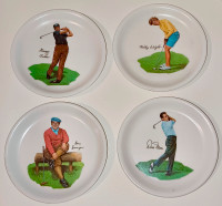 Vintage Lot 4 Wilson Golf Theme Drink Coasters Melamine 1960s 4"