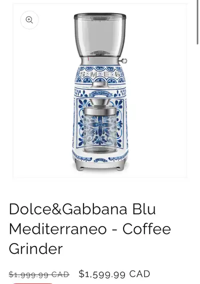 Dolce&Gabbana Blu Mediterraneo - Coffee Grinder, View more