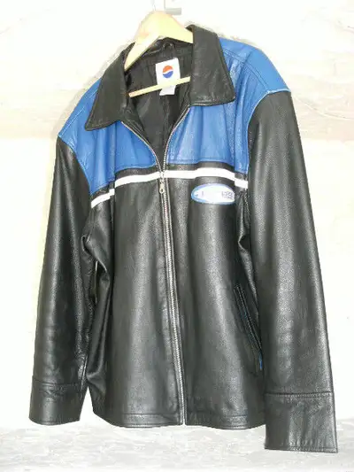 Promotional PEPSI COLA Leather Jacket for men. Size XL., View more