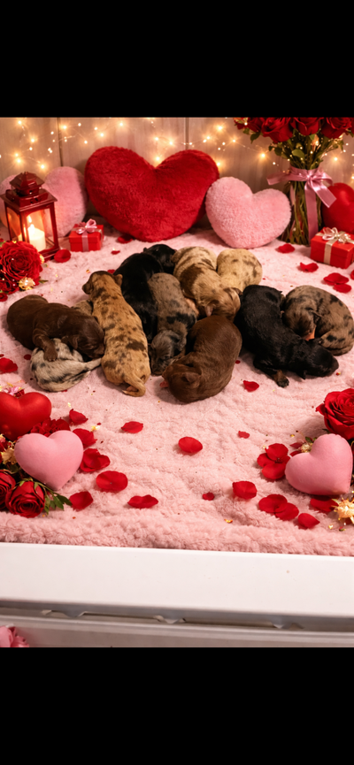 Mini Aussiedoodles. F1 gorgeous colours, View more