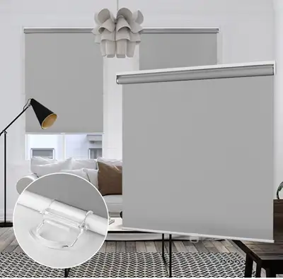 Blackout Roller Blinds-Cordless Windows Shades 37" W x 72" H, Gr, View more
