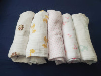 Aden and Anais or Summer baby swaddles