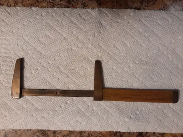 Antique Vintage Brass and wood measurement tool in Arts & Collectibles in Oakville / Halton Region - Image 5