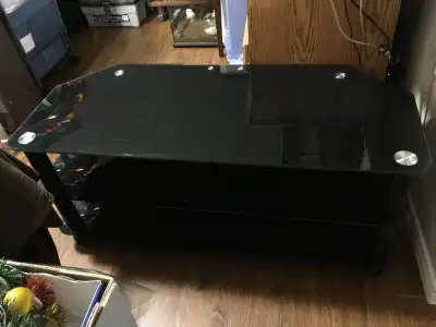 Brand New Glass TV Stand table with two Shelves  , View more