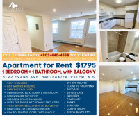 1 BEDROOM + 1 BATHROOM + BALCONY Apartment for RENT