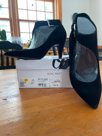 Black suede ladies dress shoes