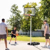 Portable Basketball Hoop, 7ft-8.5ft Height Adjustable Basketball