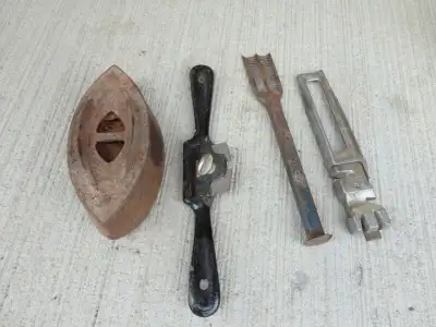 Selling A Vintage Hand Tool & One Sad Iron $12/all 3, View more