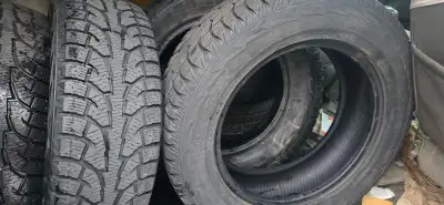 4 x HANKOOK Winter iPike RW11 225/60R17 WINTER TIRES 75%RUBBER LIFE LEFT ON THEM $240