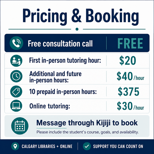Math, Chemistry & Physics Tutor | First Hour $20 | Calgary515340103939543044