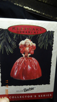 Barbie Hallmark Christmas ornaments,in boxes,listmint,90s,many