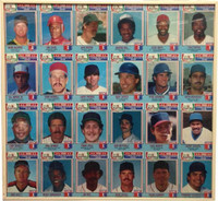 1988 Chef Boyardee Baseball Card Framed Uncut Sheet