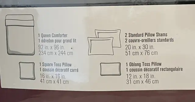 Home Trends Queen Comforter Set in Bedding in Kawartha Lakes - Image 3