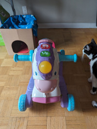 Unicorn push car and rocking chair in 1.