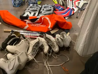 Goalie and hocHelmets, skates, mini sticks anfequipment,, View more