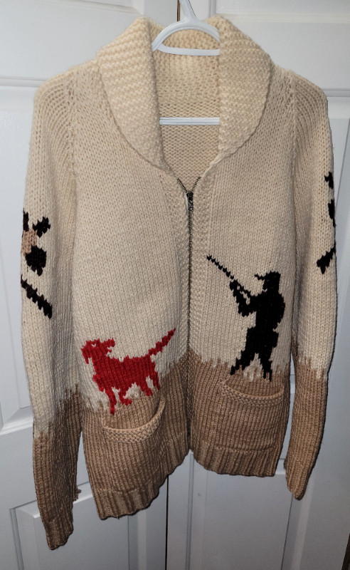 Hand made Wool Cowichan hunting phasant coat in Arts & Collectibles in Red Deer