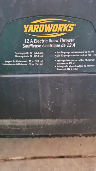 Yardworks 12A Electric Snow Thrower, View more