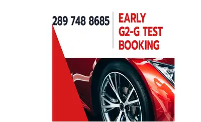 EARLY G2-G ROAD TEST (G-G2) BOOKING, DRIVE CLASSES, View more