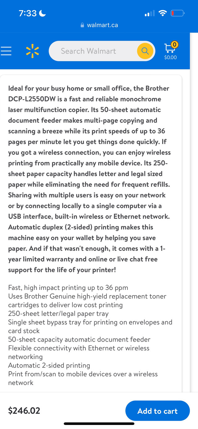 Brother laser printer in Printers, Scanners & Fax in Bridgewater - Image 3