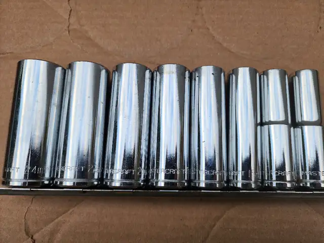Mastercraft 8 Pc 6 Point 1/2" Drive Deep Socket Set in Hand Tools in Windsor Region - Image 3