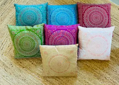 Housse de Coussins Mandala en satin, View more