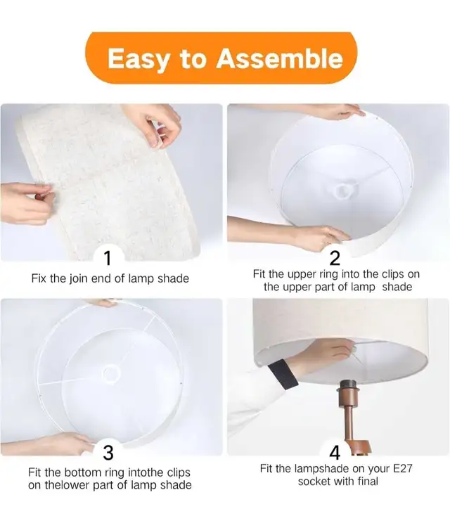 Table lamp and floor lamp shade  in Indoor Lighting & Fans in Markham / York Region - Image 7