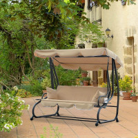 3-Seat Outdoor Patio Swing Chair,