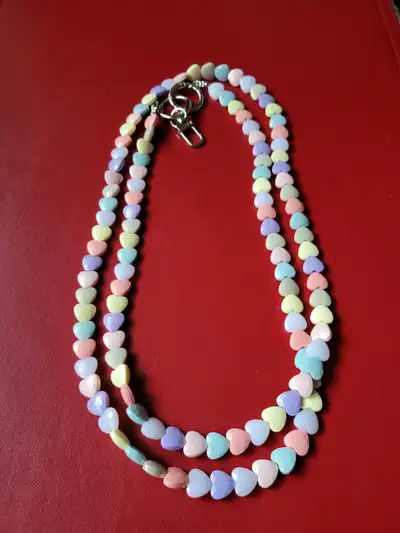 Brand New Crossbody Cell Phone Chain Strap Beaded Heart Lanyard, View more