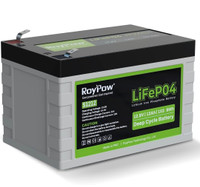 12V 12Ah Deep Cycle LiFePO4 Battery, RoyPow 12 volt Rechargeable