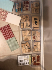 Card making stamps and paper