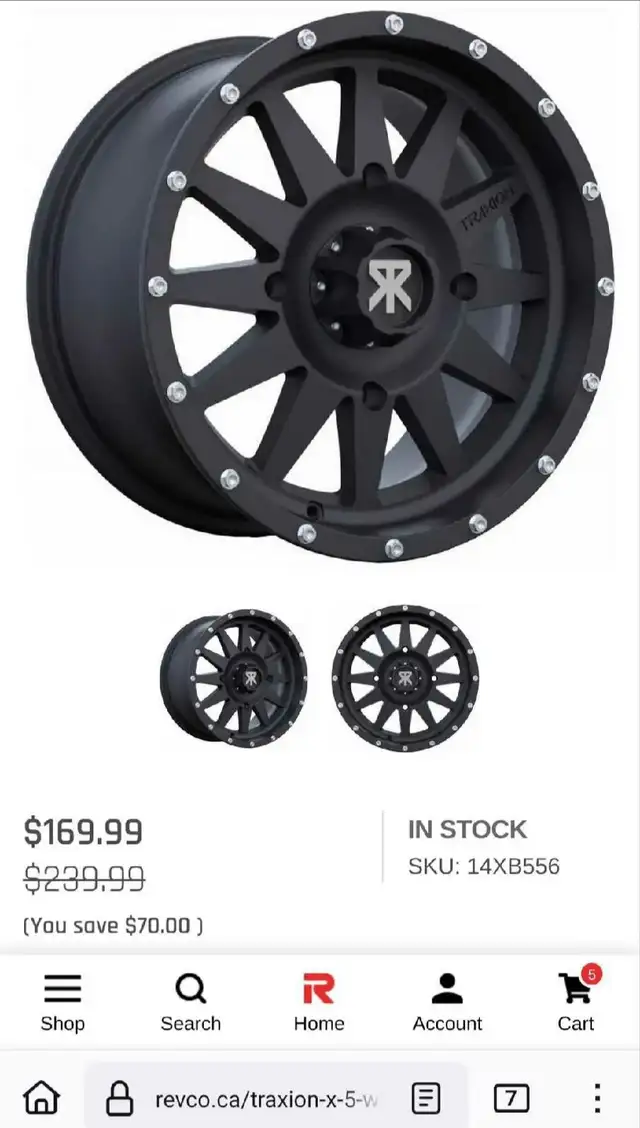 Polaris RZR Traxion X-5 Wheels 14" Rims 4/156 Pattern 6+1 Offset in ATV Parts, Trailers & Accessories in Guelph - Image 9