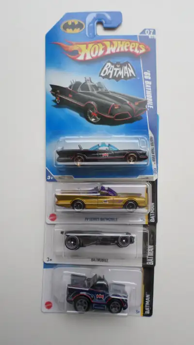 BATMAN 4 Hot Wheels Batmobiles -SEALED- VIEW OTHER ADS-, View more