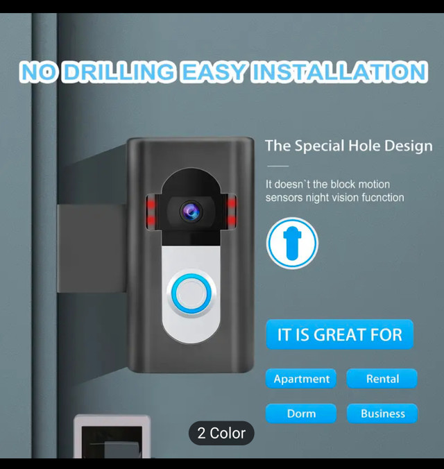 Ring Blink Video Doorbell MOUNT ONLY No Drilling in Cameras & Camcorders in Markham / York Region - Image 4