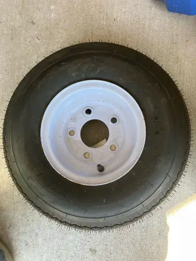 Trailer tire Brand new 5.70-8 5 bolt hole rim Tubeless $50 or best offer