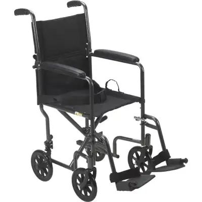 New+Used- Drive Medical Steel Transport Chair, Fixed Full Arms., View more