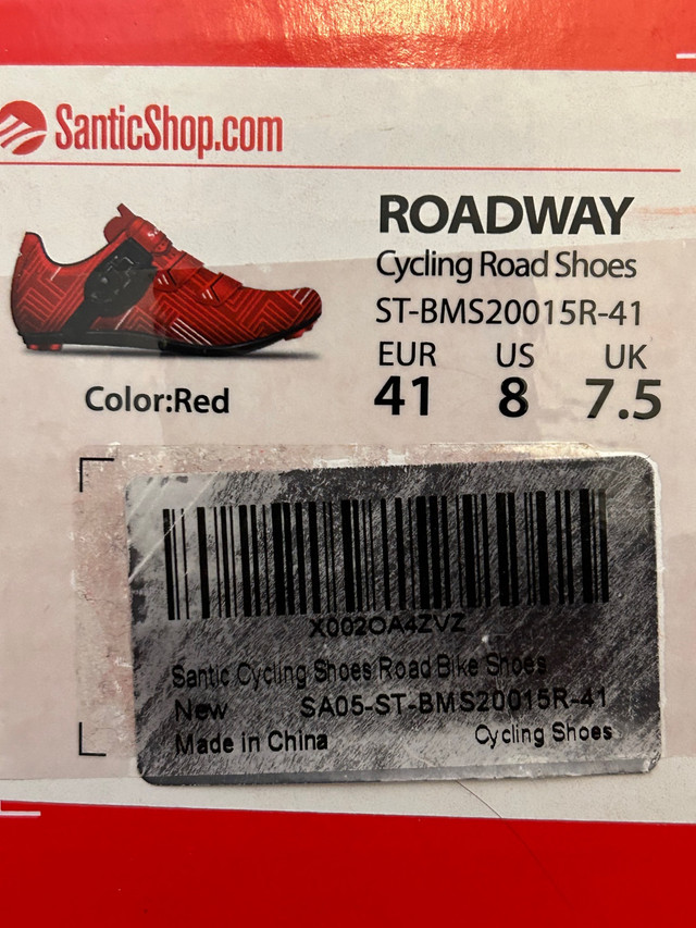 Santic Roadway cycling road shoes Sz 8 in Clothing, Shoes & Accessories in Oakville / Halton Region - Image 2