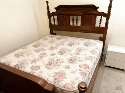 Double size bed with mattress and base, View more