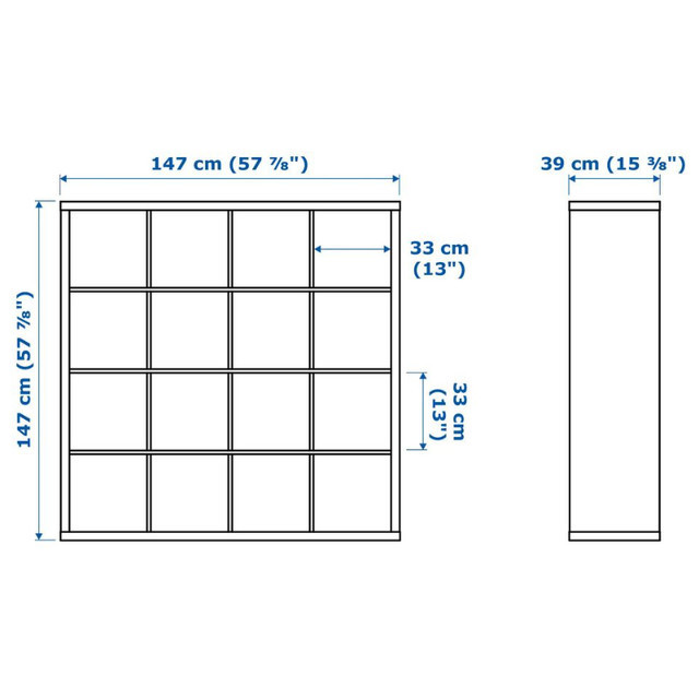 Ikea KALLAX Shelf + 2 Doors, 4 Drawers (4x4 cubes) - delivery in Bookcases & Shelving Units in Markham / York Region - Image 2