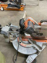 12 inch Rigid Tilt arbor sliding mitre saw & stand