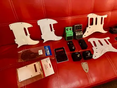Assorted. Make an offer. - 2x Telecaster Pickguards - 2x Strat Backing Plate - 1x Martin Acoustic Pi...