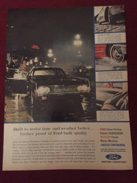 1963 Ford Vehicles w/Lincoln Continental Original Ad