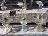 Antique Glass Oil Lamps for SALE