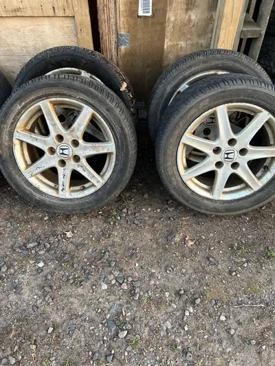 One tire needs rubber. Have the tire to replace it.