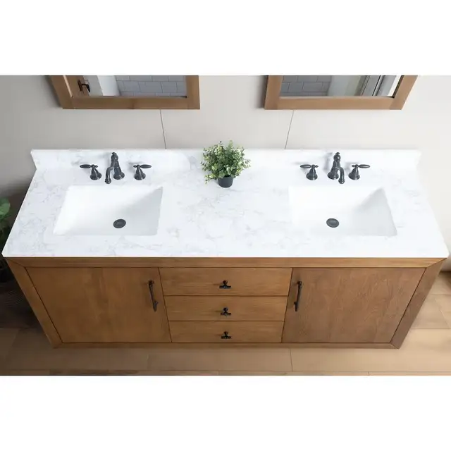 BRAND NEW Vanity Art 72”  Bathroom Vanity in Tan in Bathwares in Oakville / Halton Region - Image 3