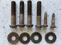 Antique barber chair bolts and screws (only what is in pictures)