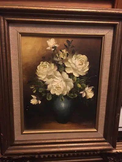 White flowers blooming in a vase(Sold), View more
